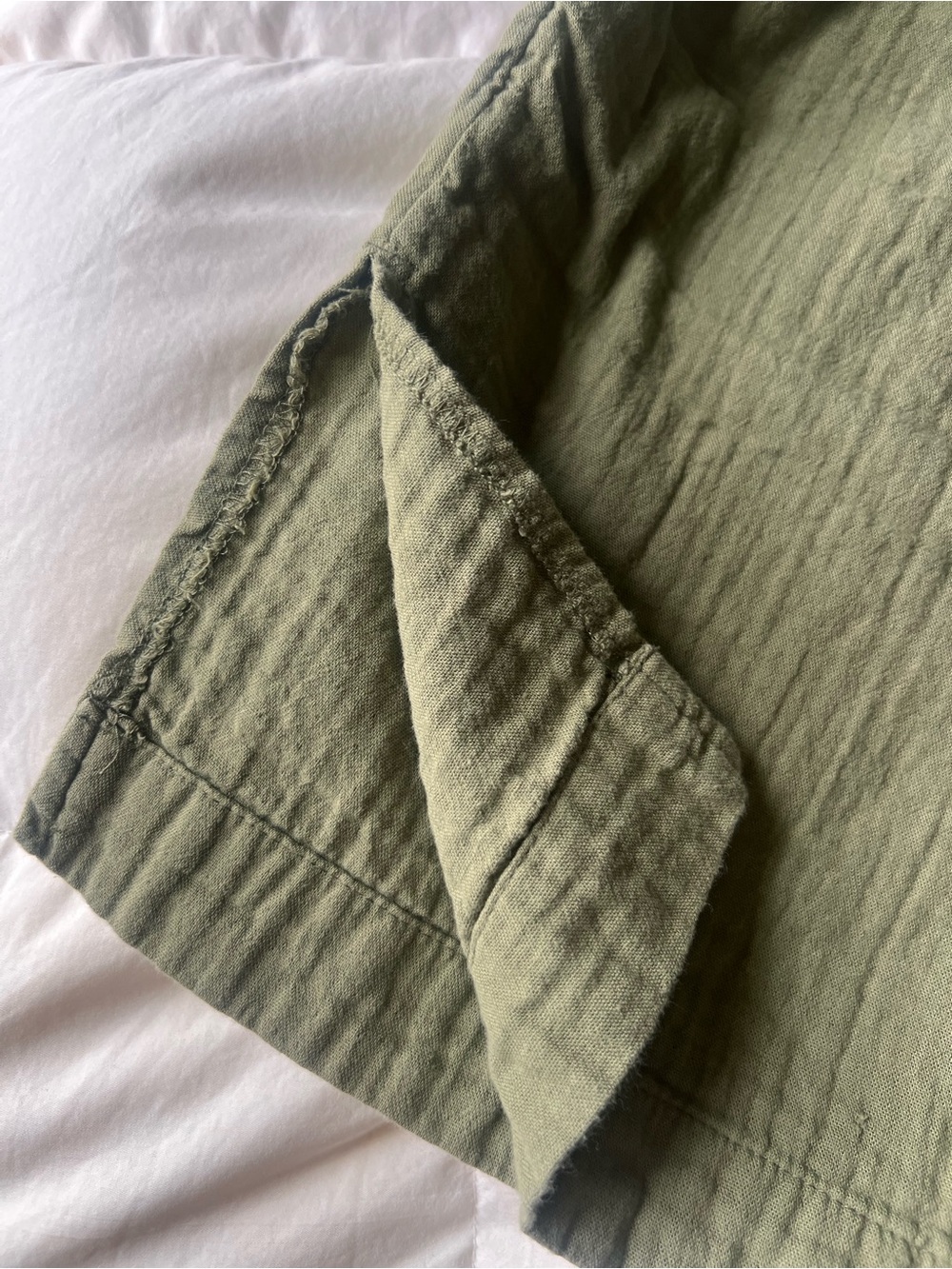 Old Navy Olive Green Cotton Linen Wide Leg Pants XL - Picture 6 of 13